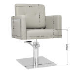 Fauteuil De Coiffure Gabbiano Gris Bergame 5