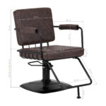 Fauteuil De Coiffure Gabbiano Katania Loft Old Leather Marron Foncé 9