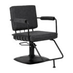 Fauteuil De Coiffure Gabbiano Katania Loft Old Leather Noir