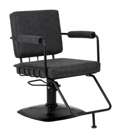 Fauteuil De Coiffure Gabbiano Katania Loft Old Leather Noir