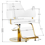 Fauteuil De Coiffure Gabbiano Linz Nq Gold White 6