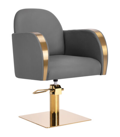 Fauteuil De Coiffure Gabbiano Malaga Gris Doré