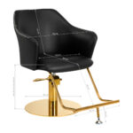 Fauteuil De Coiffure Gabbiano Marbella Noir 7