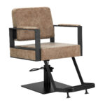 Fauteuil De Coiffure Gabbiano Modena Vieux Marron