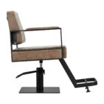 Fauteuil De Coiffure Gabbiano Modena Vieux Marron 1