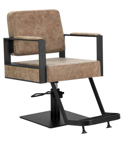 Fauteuil De Coiffure Gabbiano Modena Vieux Marron