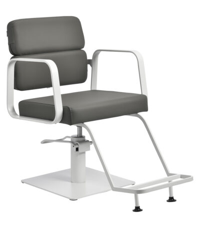 Fauteuil De Coiffure Gabbiano Porto Blanc Gris
