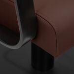 Fauteuil De Coiffure Gabbiano Porto Chocolat Noir 5