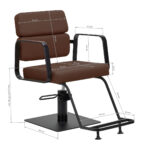 Fauteuil De Coiffure Gabbiano Porto Chocolat Noir 7