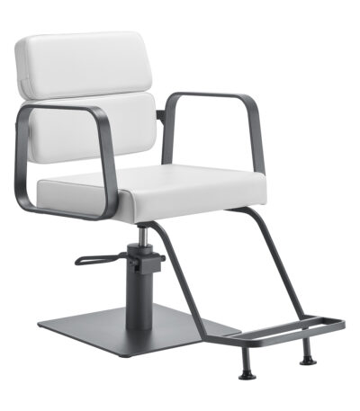 Fauteuil De Coiffure Gabbiano Porto Gris Blanc