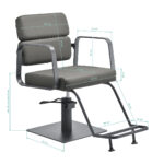 Fauteuil De Coiffure Gabbiano Porto Gris Gris 8