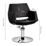 Fauteuil De Coiffure Gabbiano Santiago Noir 5