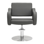 Fauteuil De Coiffure Gabbiano Sewilla Gray, Base En Inox – Image 2