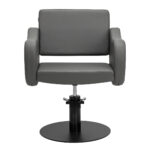 Fauteuil De Coiffure Gabbiano Sewilla Gray, Base Noire - Image 2