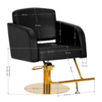 Fauteuil De Coiffure Gabbiano Turyn Noir Or 7