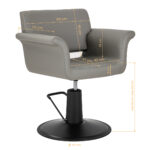Fauteuil De Coiffure Gris Gabbiano Lucca 8
