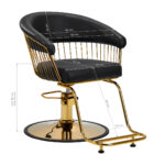 Fauteuil De Coiffure Hair System Lile Or Noir 7