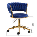 Fauteuil Pivotant 4Rico Qs-Gw01G Bleu Marine 8