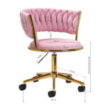Fauteuil Pivotant 4Rico Qs-Gw01G Rose 7