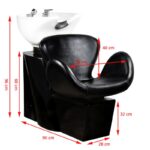 Gabbiano Amsterdam, Poste De Lavage De Coiffure Noir - Image 2