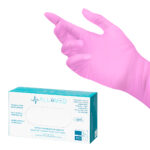 Gants De Diagnostic Jetables En Nitrile All4Med Roses Taille M