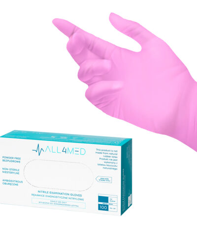 Gants De Diagnostic Jetables En Nitrile All4Med Roses Xs