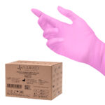 Gants De Diagnostic Jetables En Nitrile Rose All4Med