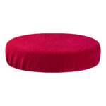 Housse De Tabouret En Velours Fuchsia