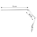 Lampe De Fonctionnement Led All4Light Lashes Line 2 Argentée Avec Support 3