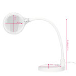Lampe Loupe Élégante 2014-2R 30 Led Smd 5D Avec Support Et Pince De Bureau 4