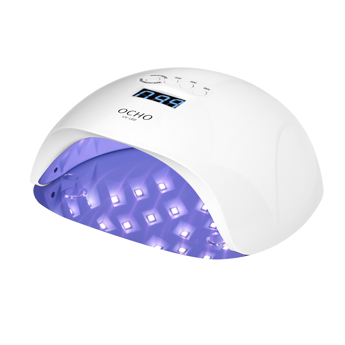 Lampe Uv Led Ocho Nails X13 65W Blanche Avec Fond Miroir Lampe Uv Led Ocho Nails X13 65W Blanche Avec Fond Miroir