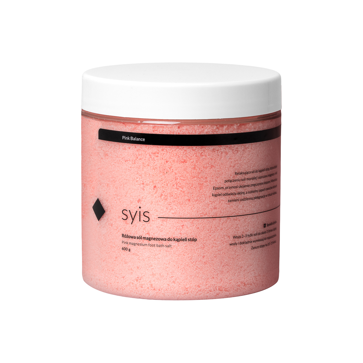 Syis Pink Balance – Sel De Magnésium Rose Pour Bains De Pieds 600 G Syis Pink Balance – Sel De Magnésium Rose Pour Bains De Pieds 600 G