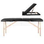 Table De Massage Confort Noire En 3 Sections