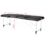 Table De Massage Confort Noire En 3 Sections, En Aluminium – Image 8