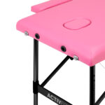 Table De Massage Pliante En Aluminium Activ Fizjo Confort 2 Segments Rose Et Noir 4