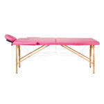 Table De Massage Pliante En Bois Activ Fizjo Confort 2 Segments Rose 1