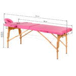Table De Massage Pliante En Bois Activ Fizjo Confort 2 Segments Rose 16