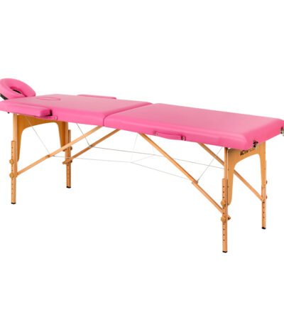 Table De Massage Pliante En Bois Activ Fizjo Confort 2 Segments Rose
