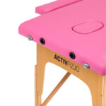 Table De Massage Pliante En Bois Activ Fizjo Confort 2 Segments Rose 4