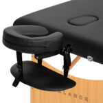 Table De Massage Pliante En Bois Balance, 2 Segments, 190 X 70 Cm, Noire - Image 3