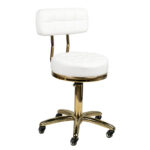 Tabouret Cosmétique Doré Am-961 Blanc