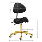 Tabouret Cosmétique Giovanni 1004 Or Noir 8