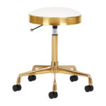 Tabouret Cosmétique H7 Blanc Doré