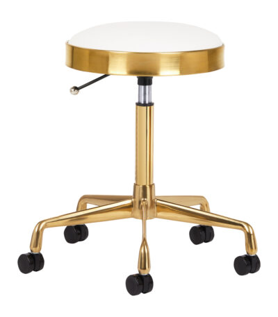 Tabouret Cosmétique H7 Blanc Doré