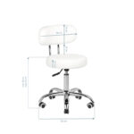 Tabouret Cosmétique Pour Pédicure A-007 Blanc 3