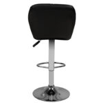 Tabouret De Bar M01 Matelassé Réglable Noir 2
