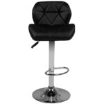 Tabouret De Bar M01 Matelassé Réglable Noir 3