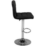 Tabouret De Bar M06 Matelassé Réglable Noir 2