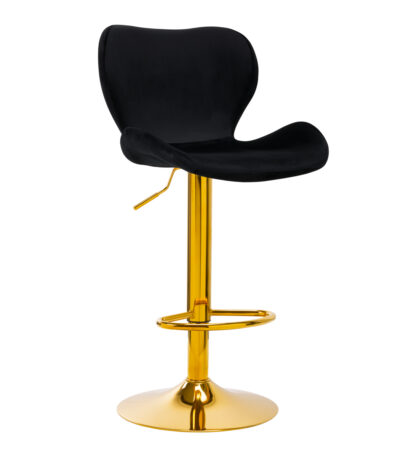 Tabouret De Bar Qs-B15 Velours Noir