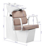 Unité De Lavage De Cheveux Gabbiano Porto Blanc Beige 9